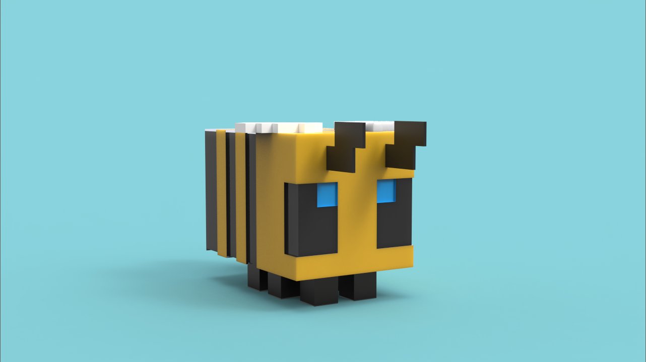 Voxel bee render