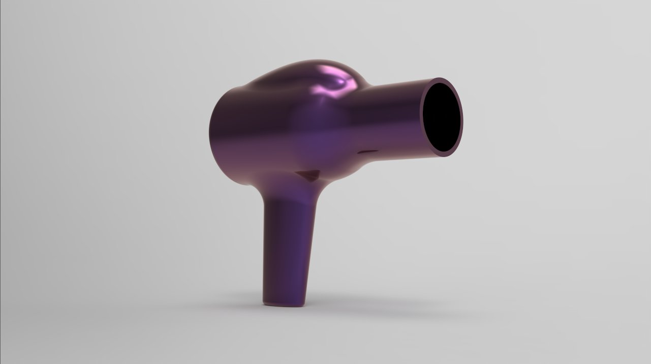 Purple hairdryer render