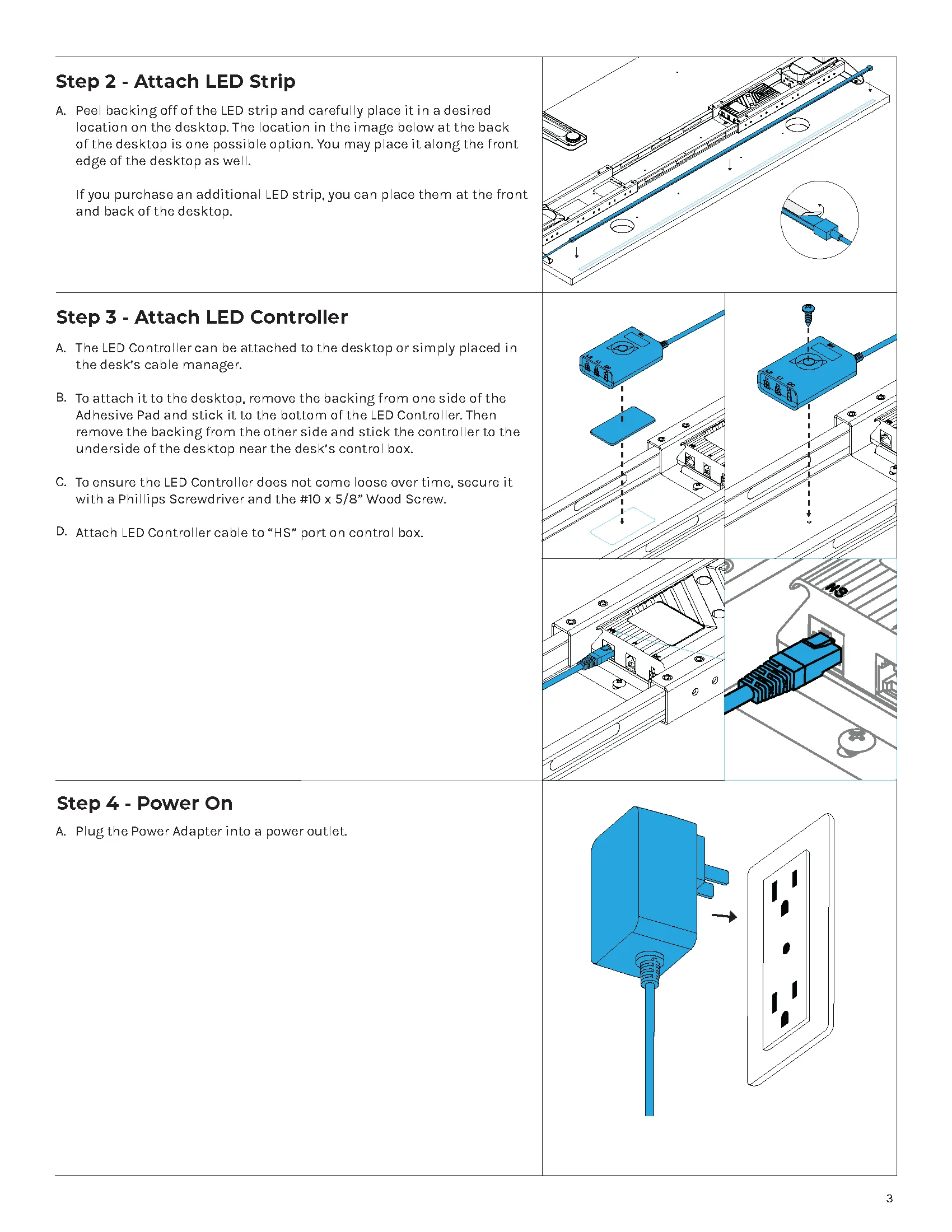 UPLIFT Desk Manual, page 3