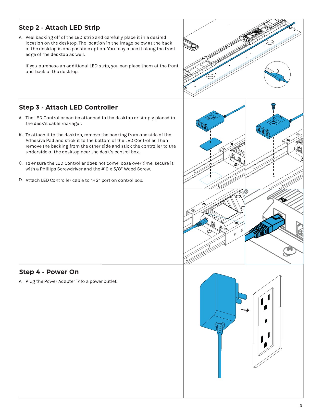 Step-by-step assembly illustrations