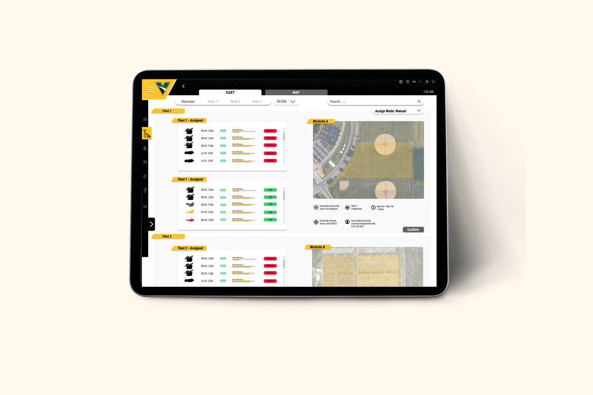 Tablet fleet view